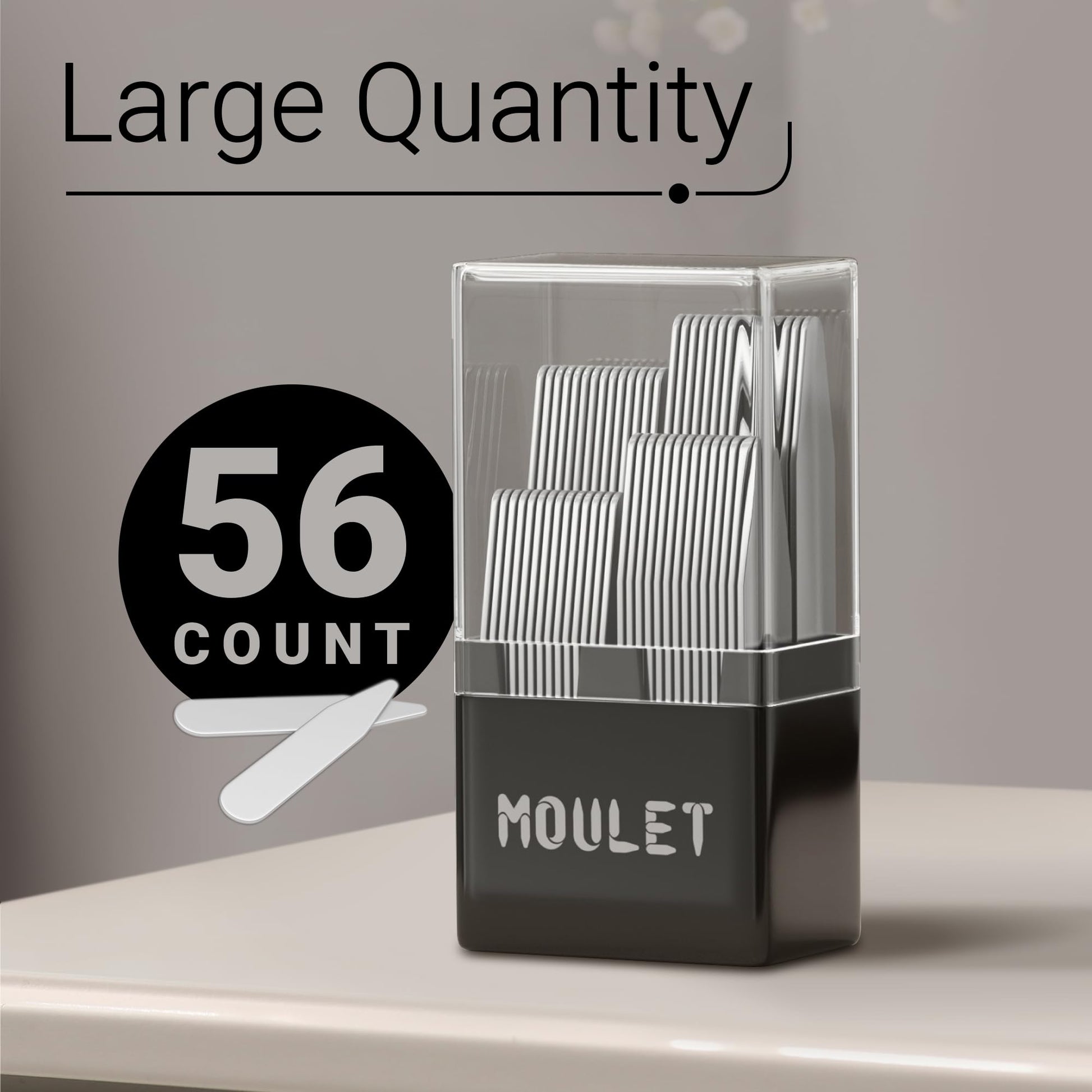 MOULET 56 collar stays in a plastic case