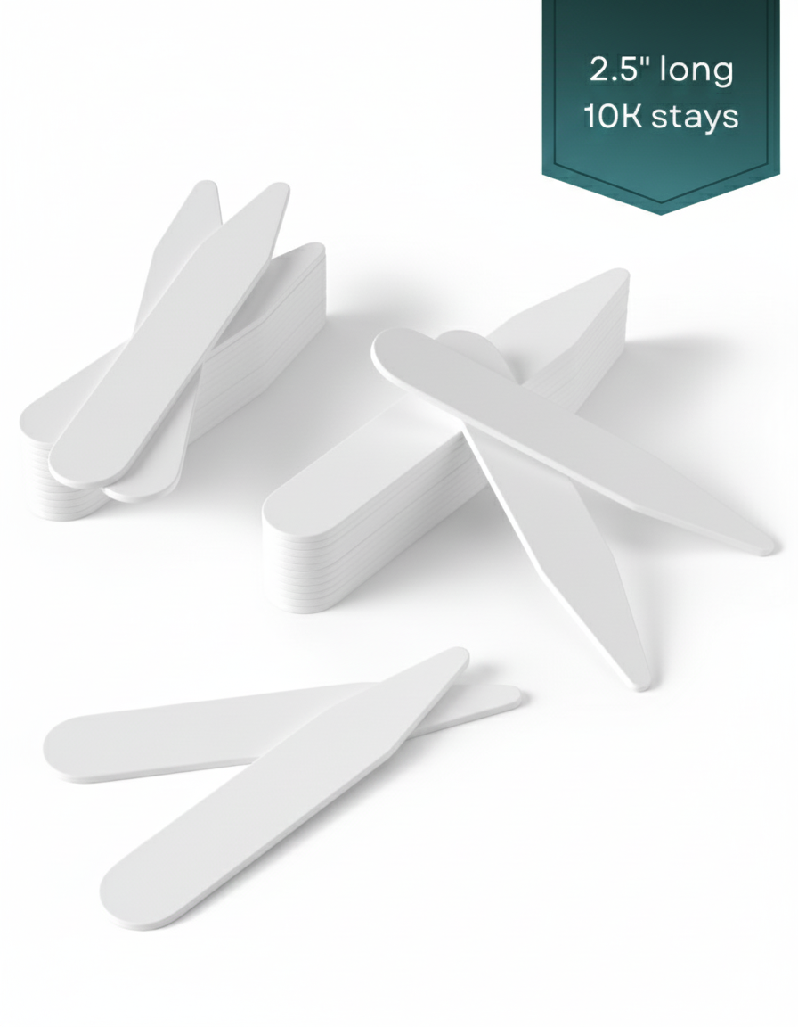 Wholesale plastic collar stays - 10,000 pieces